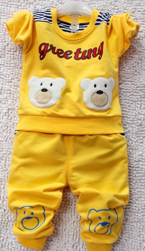 2014春秋新款两件套 宝宝外出服 卡通热销婴童套装 0-3岁小童套装图片